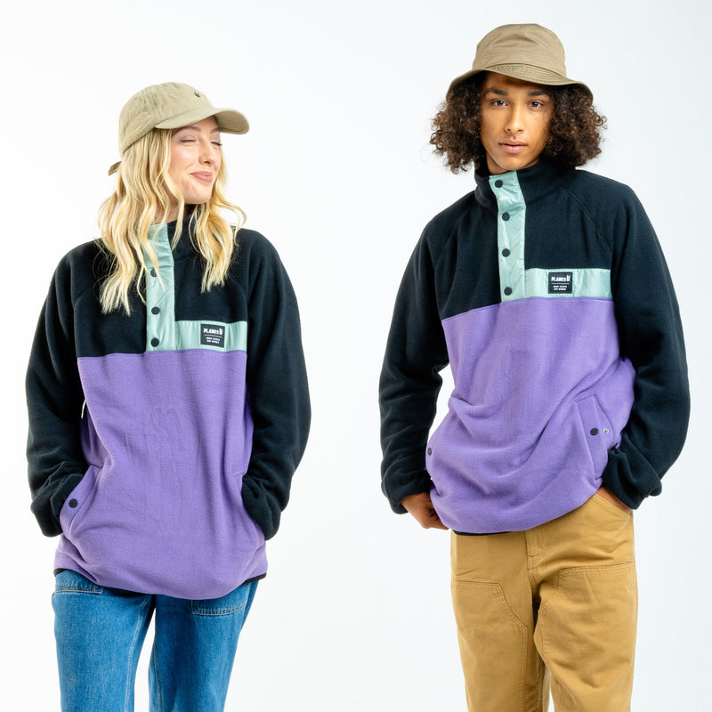 Purple fleece pullover online