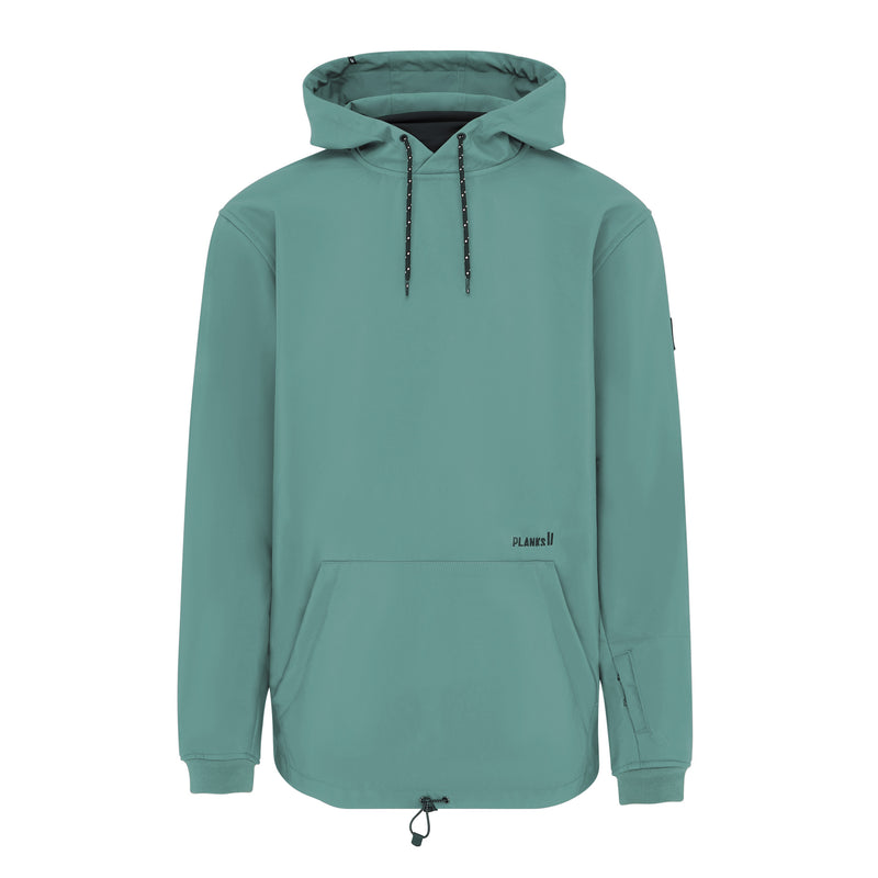 Parkside Soft Shell Riding Hoodie in Sage Green Planks