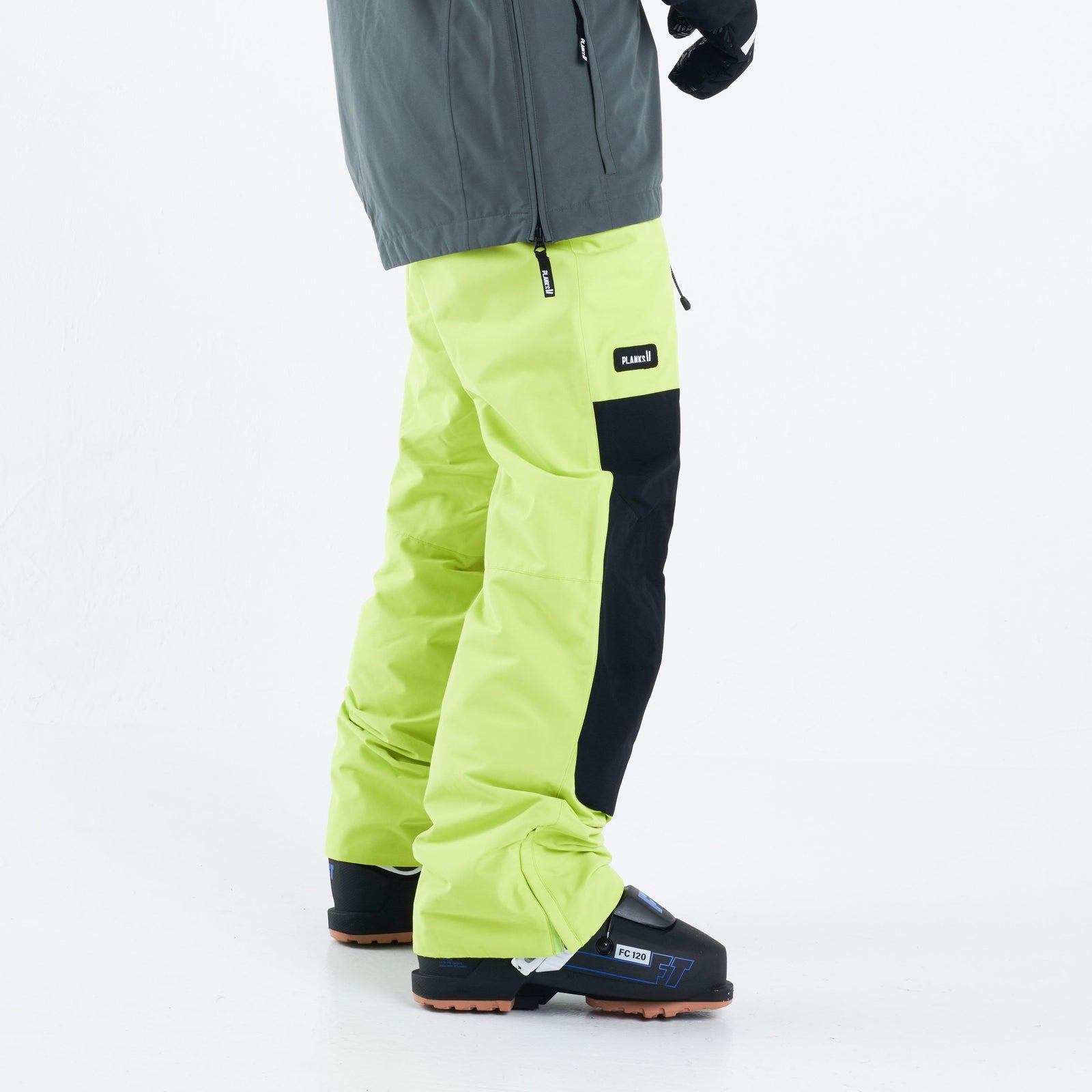 Lime green snow pants top